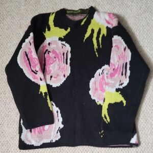 Floral Black Sweater